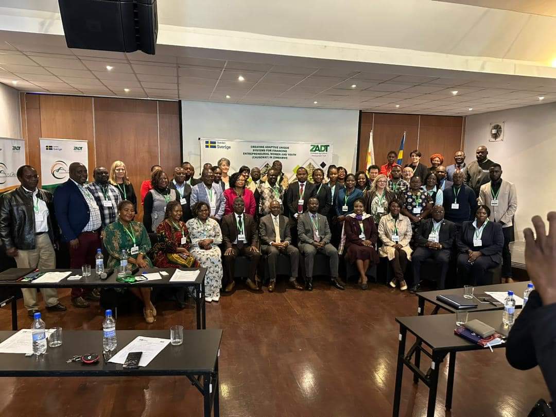 Rusere_Ronald's tweet photo. Creative adaptive unique systems for access to finance for women & youth in Zim (CAUSEWAY) project launch. #ZADT, Embassy of Sweden https://t.co/tW2DI8P5iV