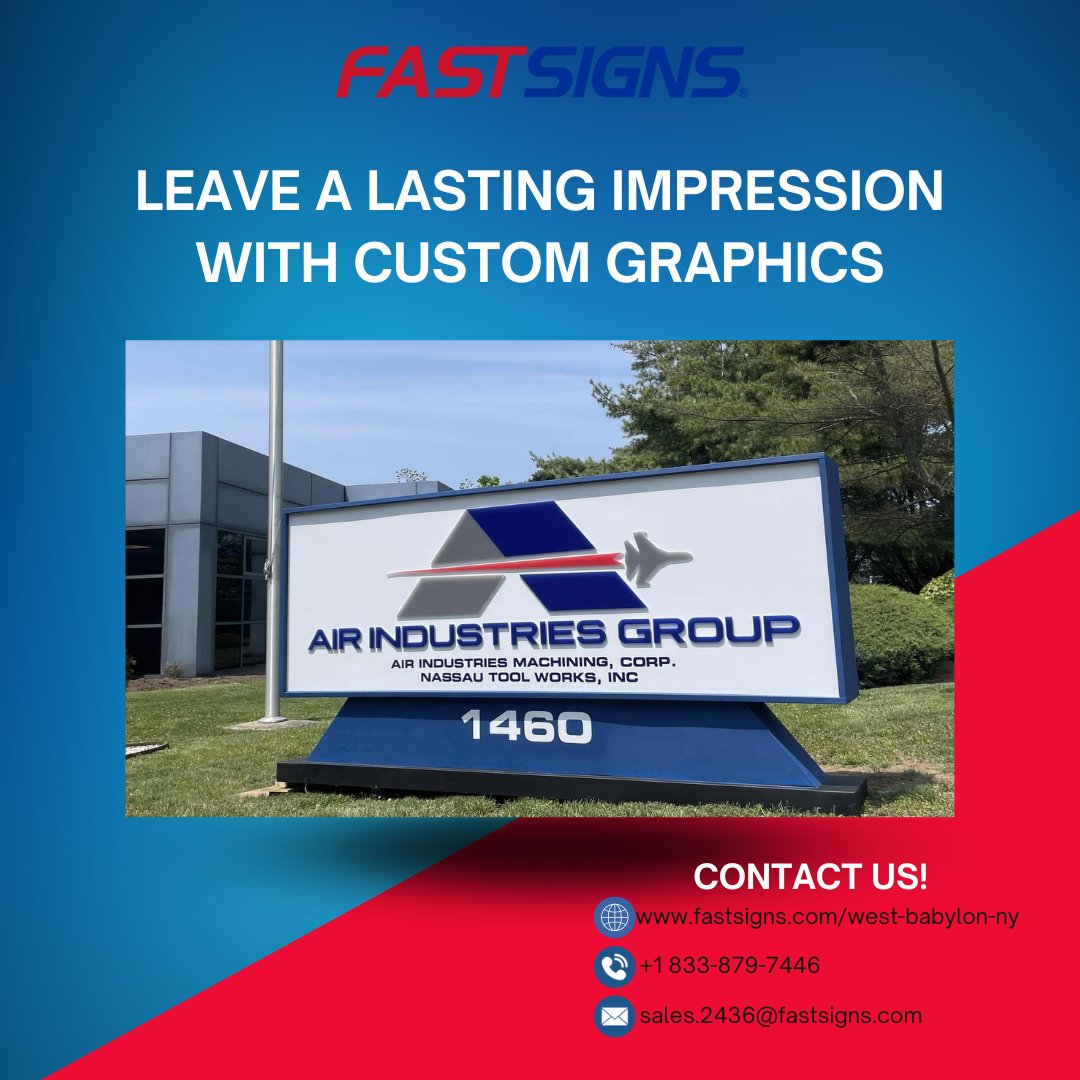 FastsignsWestb's tweet image. Leave a lasting impression with Custom Graphics. 🪧 #makeyourstatement #fastsigns #fastsignsdidit #fastsignsofwestbabylon #graphics #transformyourbusiness