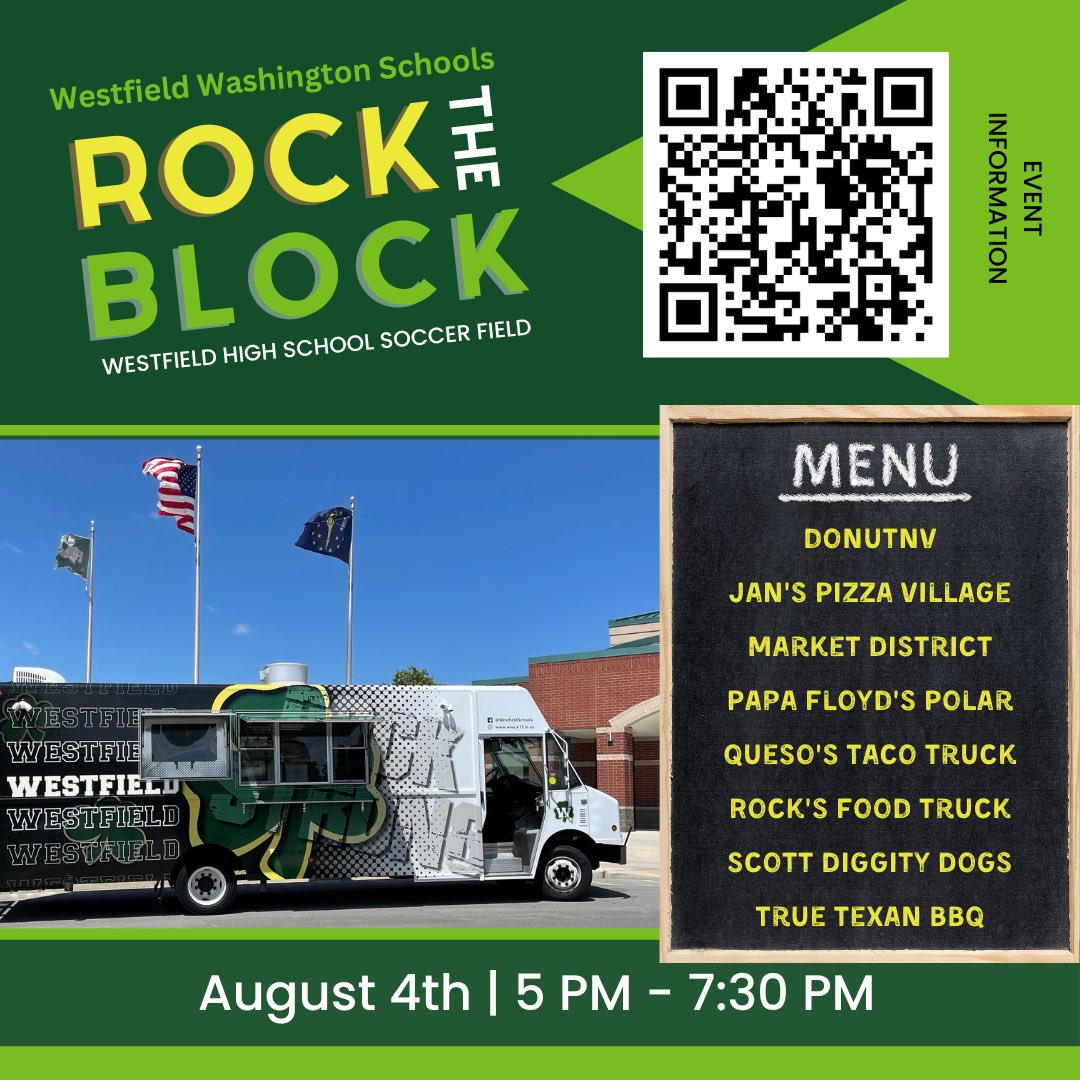 So many amazing food options at Rock The Block!  Join us for games, prizes, and some tasty treats! #rocktheblock2023