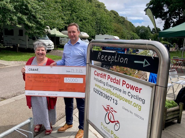 A very BIG thank you to Crane Co for their very generous donation - every penny will be put towards helping more people enjoy the benefits of cycling! cardiffpedalpower.org