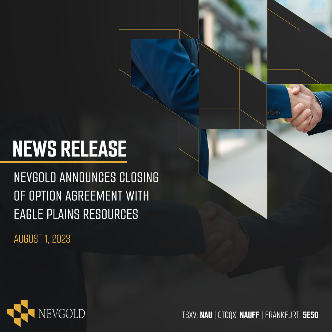 NevGold Corp. is pleased to announce that it has closed an Option Agreement that is part of a larger transaction involving the new British Columbia subsidiary, 1416753 B.C. Ltd.

🗞️ Read in full: loom.ly/U60ol3Y

#TSX #TSXV $NAU $NAU.V #OTC $NAUFF #FSE #FSX #5E50