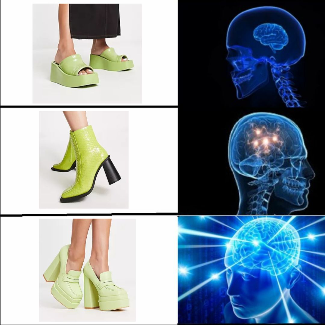 The green double platform heeled loafers have us weak in the knees 💚 

#Memes #shoes #loafers