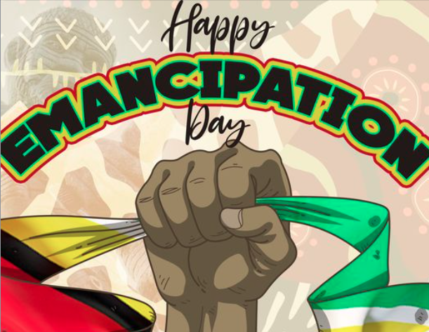 JCWestmaas's tweet photo. Today marks the 185th anniversary of the abolition of slavery in the Anglophone Caribbean. Guyana SPEAKS observes and celebrates this occasion with all Guyanese, especially those of African descent for whom Emancipation Day holds immense historic importance. https://t.co/s1dM2Mlcqi