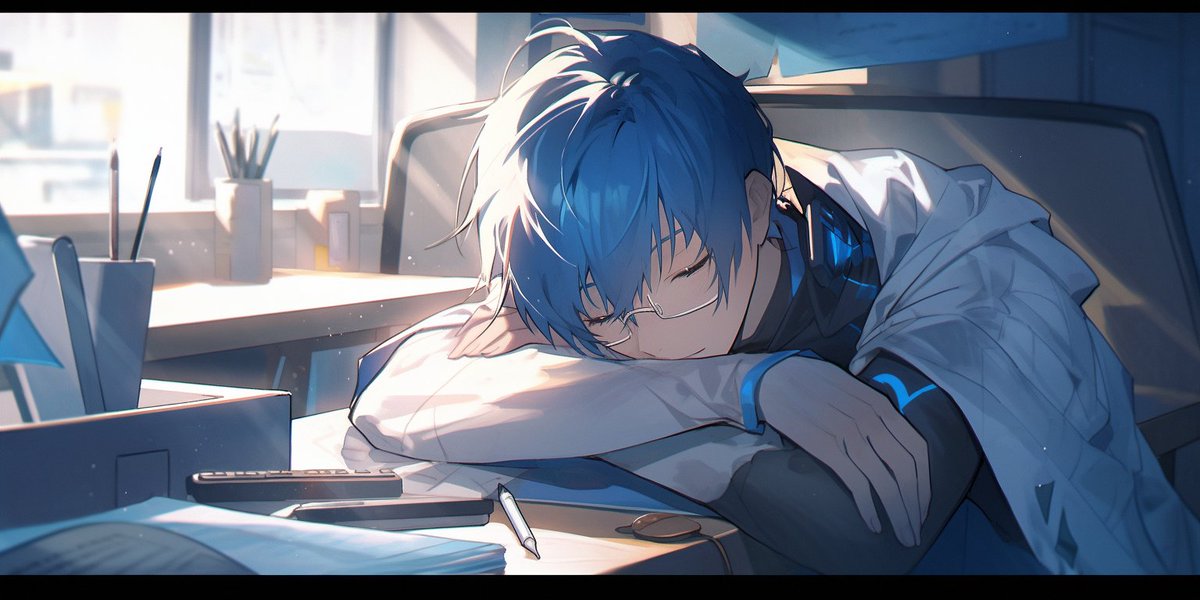 ice_blue0217's tweet photo. お疲れ睡眠KAITO兄さん

作業に疲れてお眠な兄さん
#AIart #AIイラスト https://t.co/tWSH9bRzHj