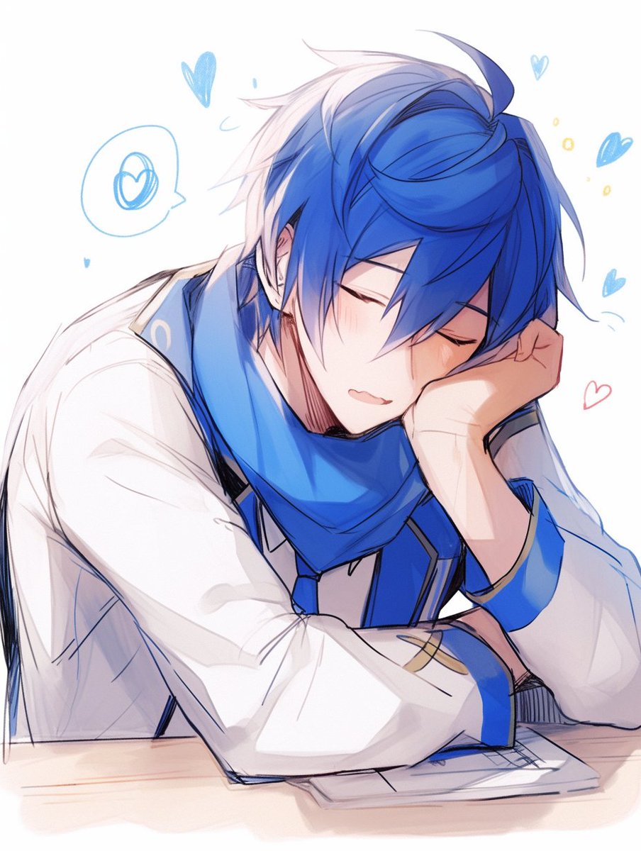 ice_blue0217's tweet photo. お疲れ睡眠KAITO兄さん

作業に疲れてお眠な兄さん
#AIart #AIイラスト https://t.co/tWSH9bRzHj