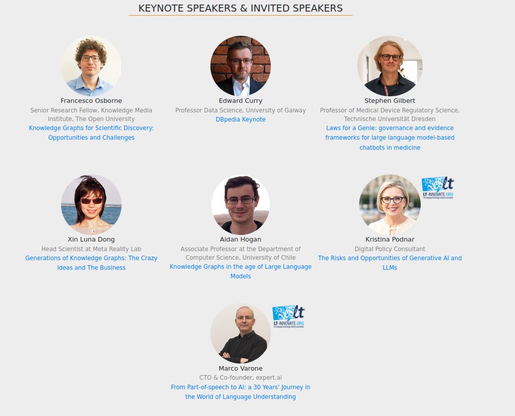 dbpedia's tweet photo. 🎟Just about 3 days to the Early Bird registration for #SemanticsConf.❗Do not miss the deadline: August 5, 2023. REGISTER NOW! 👉  https://t.co/XI8XNZ6csd
DBpedia Day on Sep 20 👉https://t.co/ngGrIAVMdx #DBpedia #DBpediaDay #SemanticWeb #LinkedData #KnowledgeGraph  #OpenData https://t.co/q2XrCOzFvp
