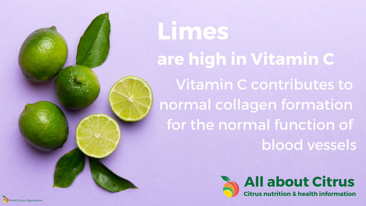 For an extra tropical touch to your summer, add #limes to your meals 🍹🧉, it’s low-carb and high in vitamin C! #VitaminC contributes to normal collagen formation for the function of blood vessels 🩸, need any more reasons to spice your meal 💚? #worldcitrus #allaboutcitrus