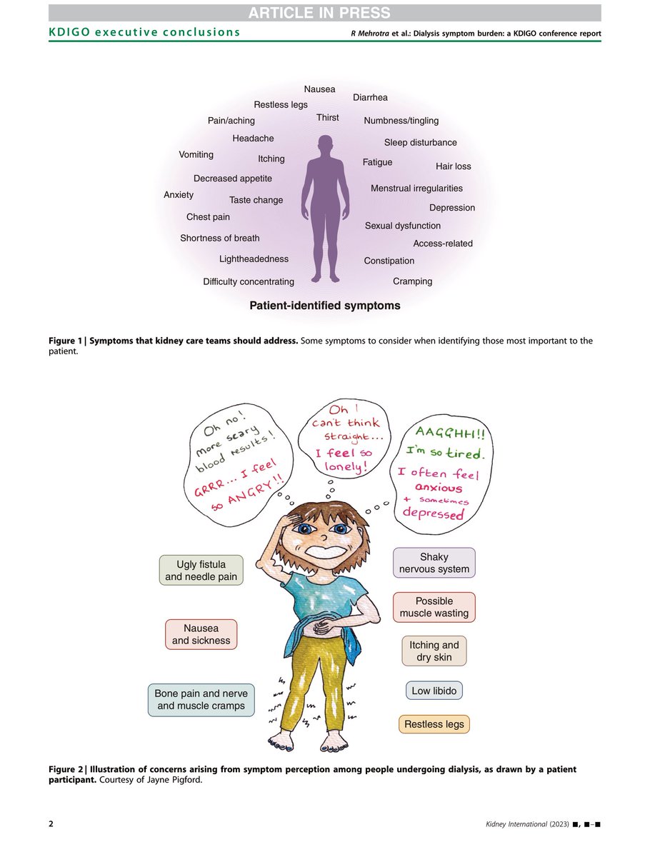 KDIGO is pleased to announce the publication of “Managing the Symptom Burden Associated with Maintenance Dialysis” in @Kidney_Int. The Conference Report is based on the KDIGO Symptom-Based Complications in Dialysis Controversies Conference in May 2022. Read the News Release: