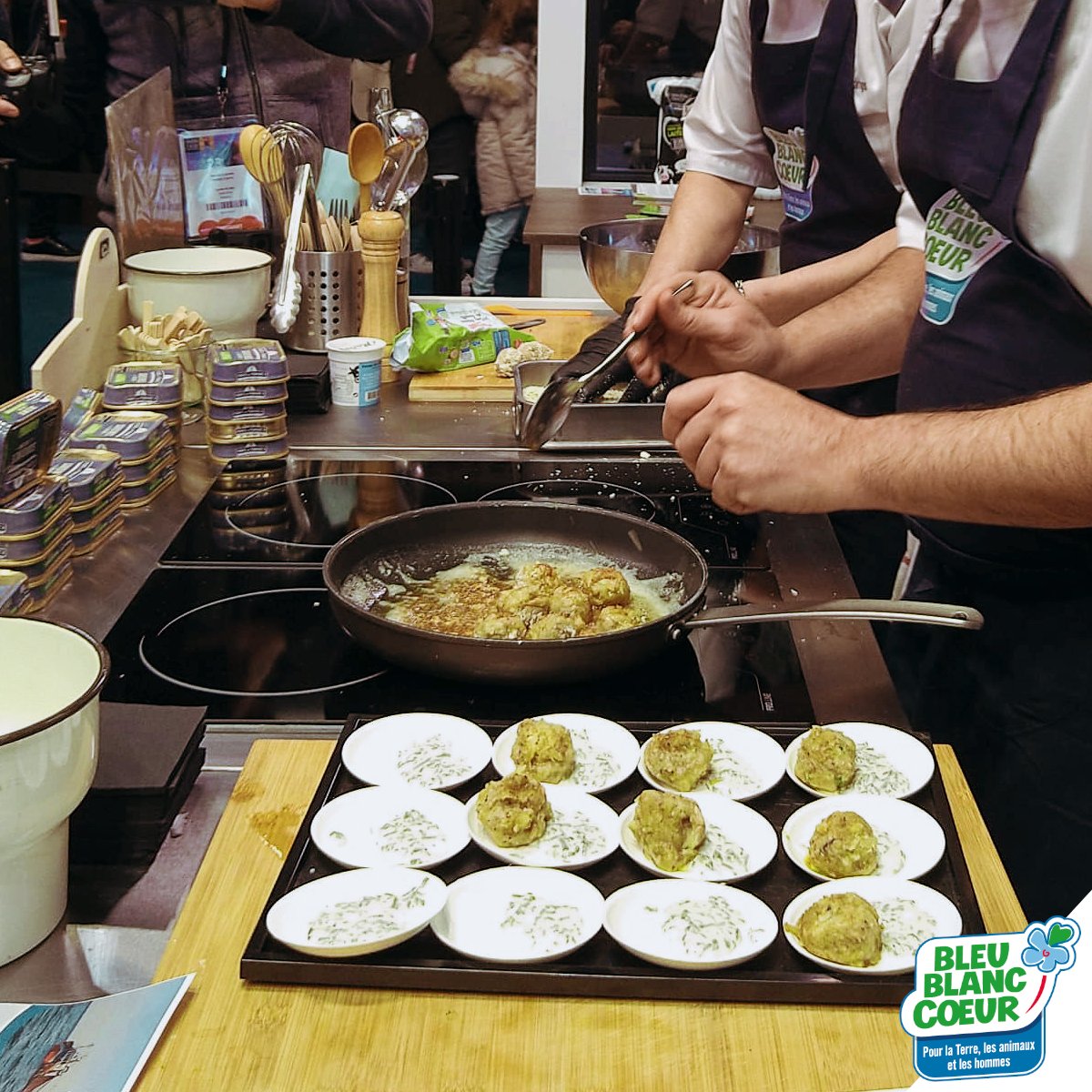 BleuBlancCoeur's tweet photo. [RECETTE] Des croquettes de sardines accompagnées d'une sauce yaourt-salicorne ! Une recette réalisée avec du beurre, des yaourts et des sardines #BleuBlancCoeur @pointe2penmarch  ! Bon appétit 😋

🔸 La recette est à retrouver sur notre site par ici : 
https://t.co/4n0rYW4AGM https://t.co/cdIYKCxrUp