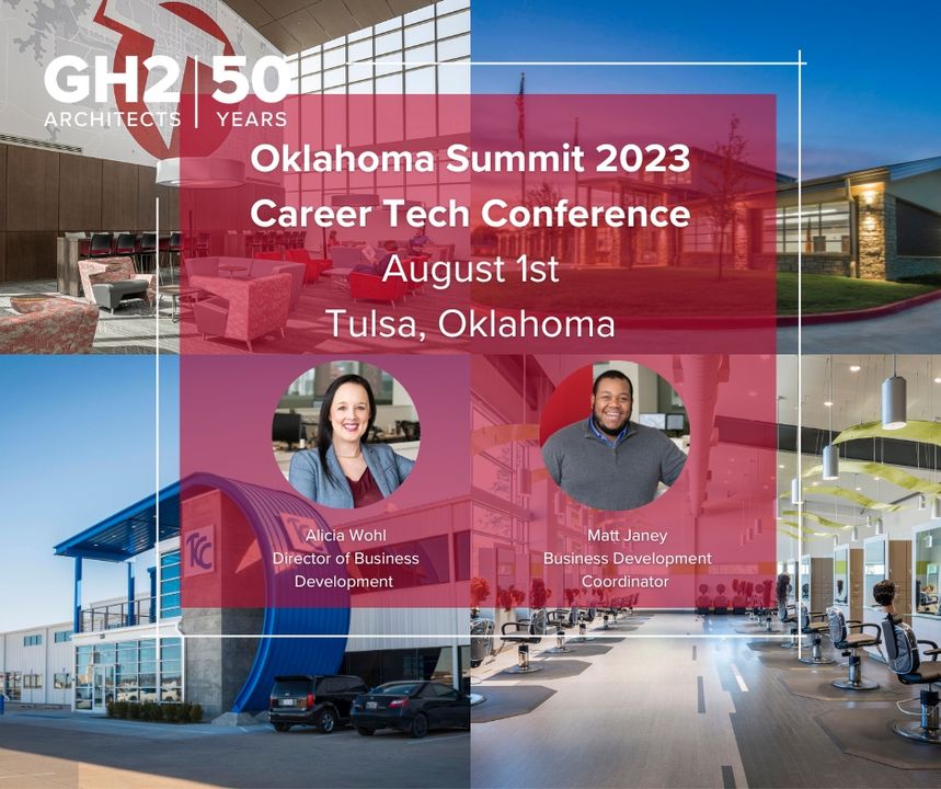 GH2Architects's tweet photo. Welcome to the Annual Oklahoma Summit Career Tech Conference! Please stop by booth 717 to meet our team and discuss how we can help you deliver your vision to students!
#okacte #okedu #architect #design #architecture #educationarchitects #oklahomaarchitects https://t.co/nvOnZ1hwar