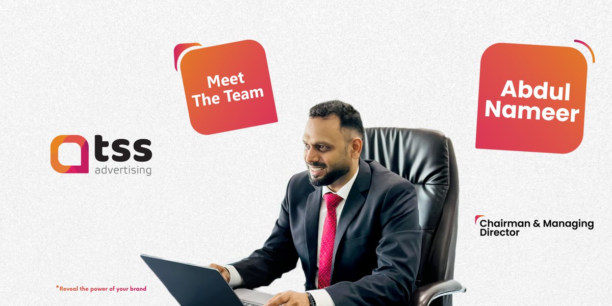 tssadv's tweet photo. Great companies are built by great teams! Ours started with Mr. AbdulNameer our beloved Chairman & Managing director.
#advertising #advertise #tssteam #middleeast #meettheteam #meetourteam #marketing #KSA #chairman #socialmedia #management #managingdirector https://t.co/PK7qpd6Wsr