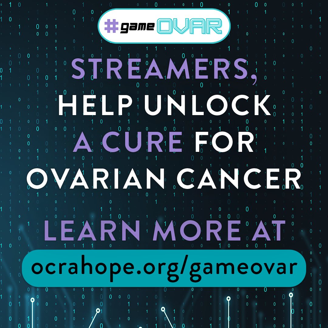 ocrahope's tweet photo. Streamers, use your #livestream to support lifesaving research for the #ovariancancer community! Registration is now open for OCRA’s #gameOVAR streaming event through @tiltify. Click https://t.co/1r1xnkm0mg for more info. And please share to spread the word! https://t.co/HxLTqxKtWU