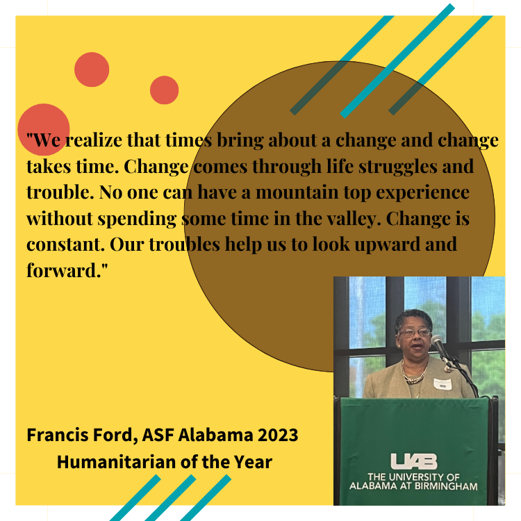 Francis Ford, ASF Alabama 2023 Humanitarian of the Year #word #asf