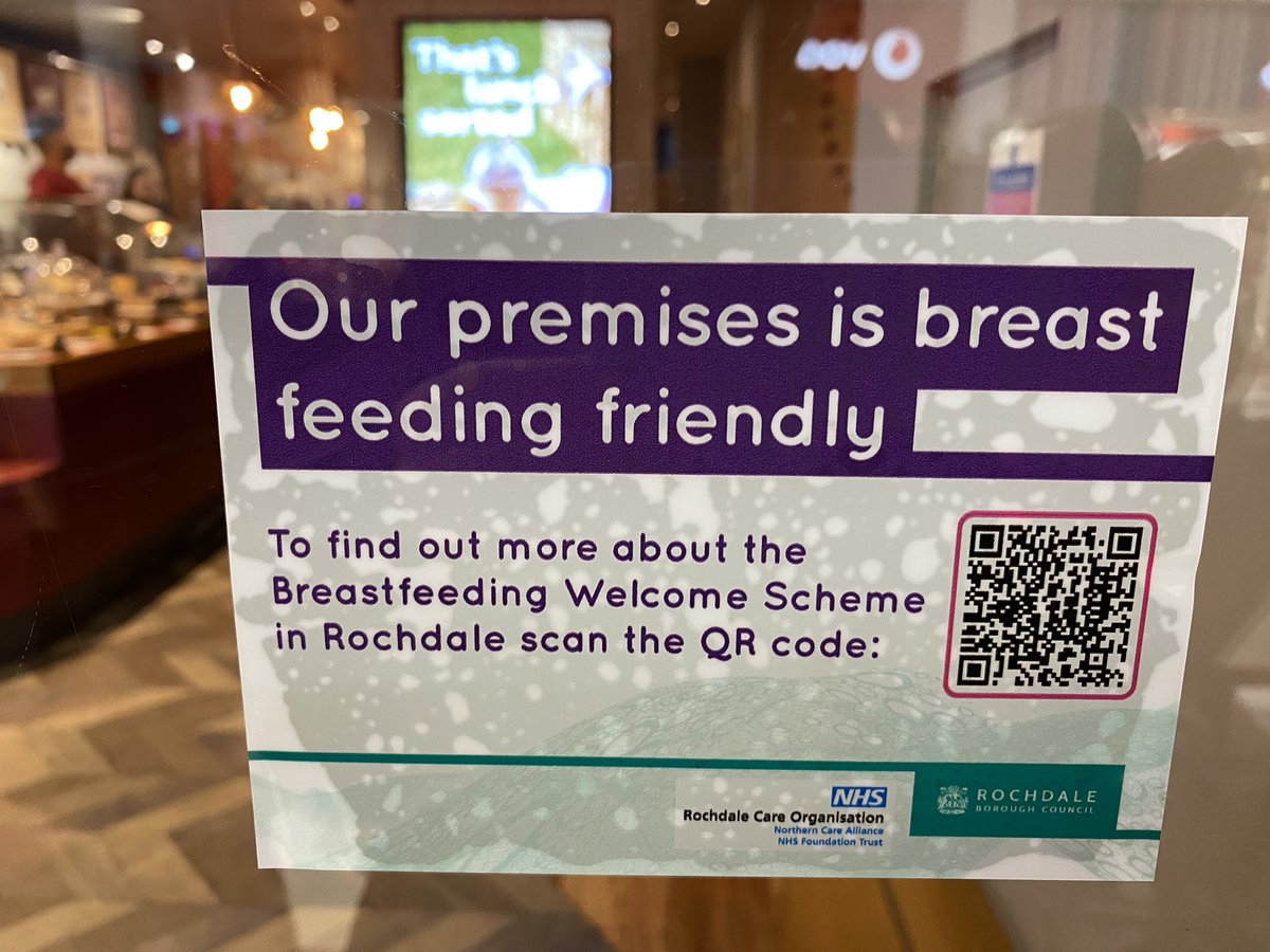 Fabulous response from businesses for the new Breastfeeding Welcome Scheme @RochdaleCouncil @OurRochdale #rochdale #littleborough