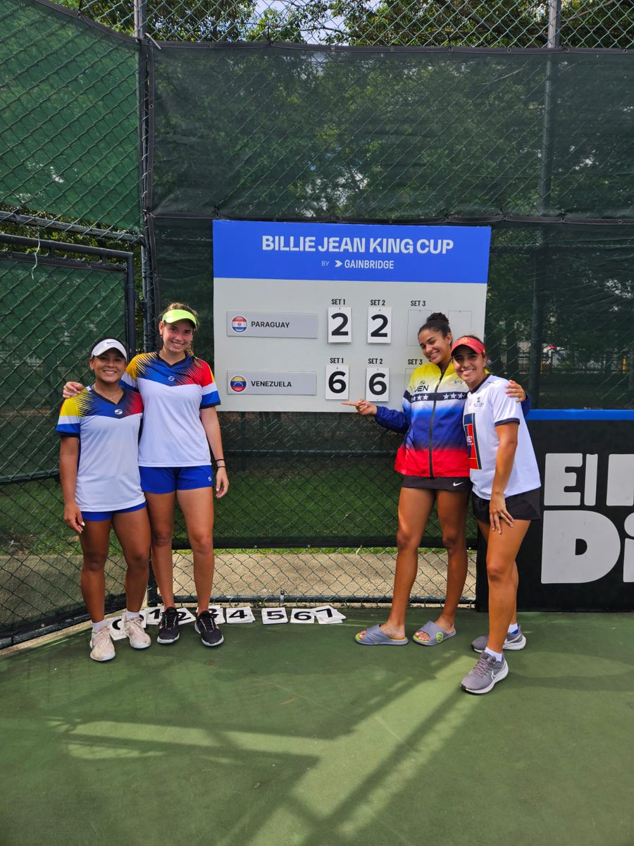 aguilar_leon's tweet photo. #Deportes #Tenis 

#Venezuela hizo historia en la @BJKCup al clasificar al grupo I mundial de la competencia, tras superar a #Paraguay, #Bahamas, #CostaRica y #Uruguay, en los duelos que se disputaron en #RepúblicaDominacana. El equipo criollo no perdió un solo set en la cita https://t.co/RmGVdoeOM4