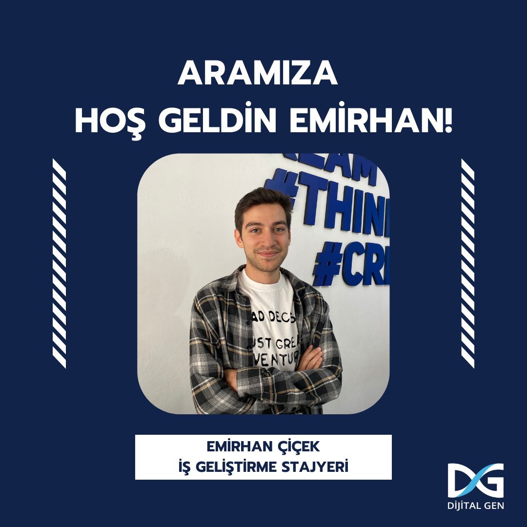 Aramıza Hoş Geldin Emirhan Çiçek!

İş geliştirme alanında aramıza katılan Emirhan'ı tebrik ederiz. Birlikte güzel işler başaracağımız için oldukça heyecanlıyız. 🎉 

#dijitalgen #işgeliştirme