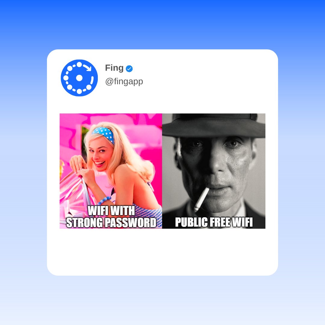 ❓Are you a #Barbie or an #Oppenheimer ? ⬇️Comment below #BarbieTheMovie #fingapp #hackerslife #freewifi #homenetwork #smarthomes