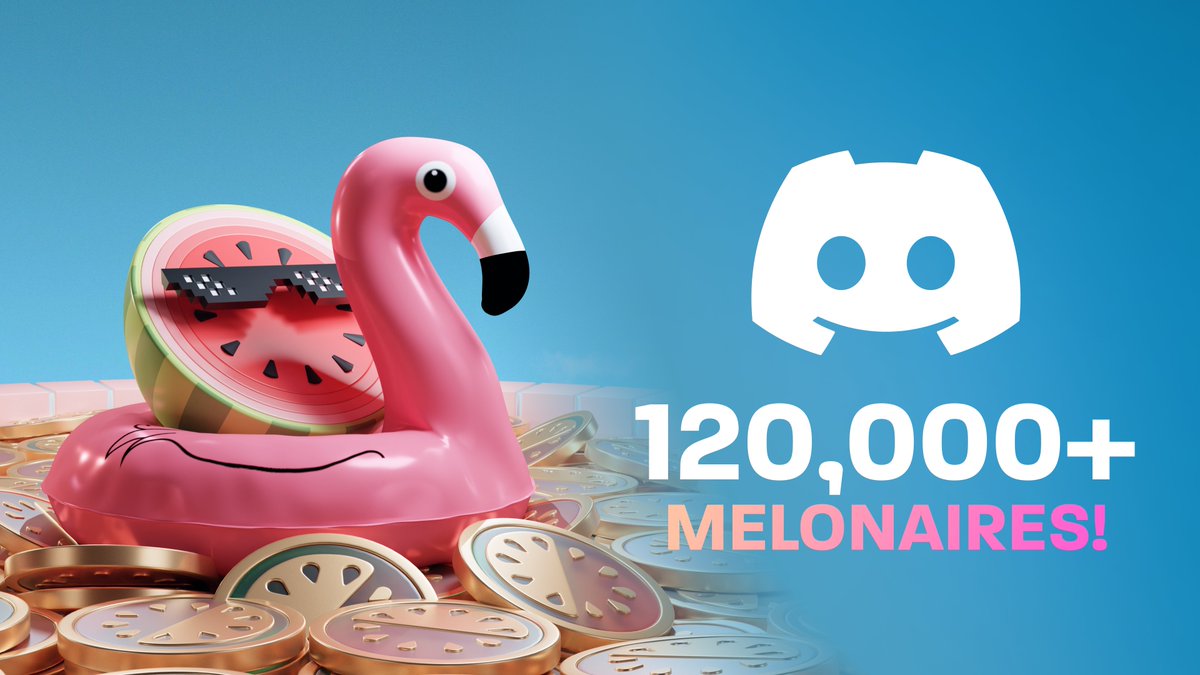 More than 120,000 have joined Discord for the $MELON airdrop campaign, its getting JUICY!

Active Discord members are earning JUICE everyday! 

More JUICE, means more $MELON during the airdrop!

Join the airdrop event: melon.ooo