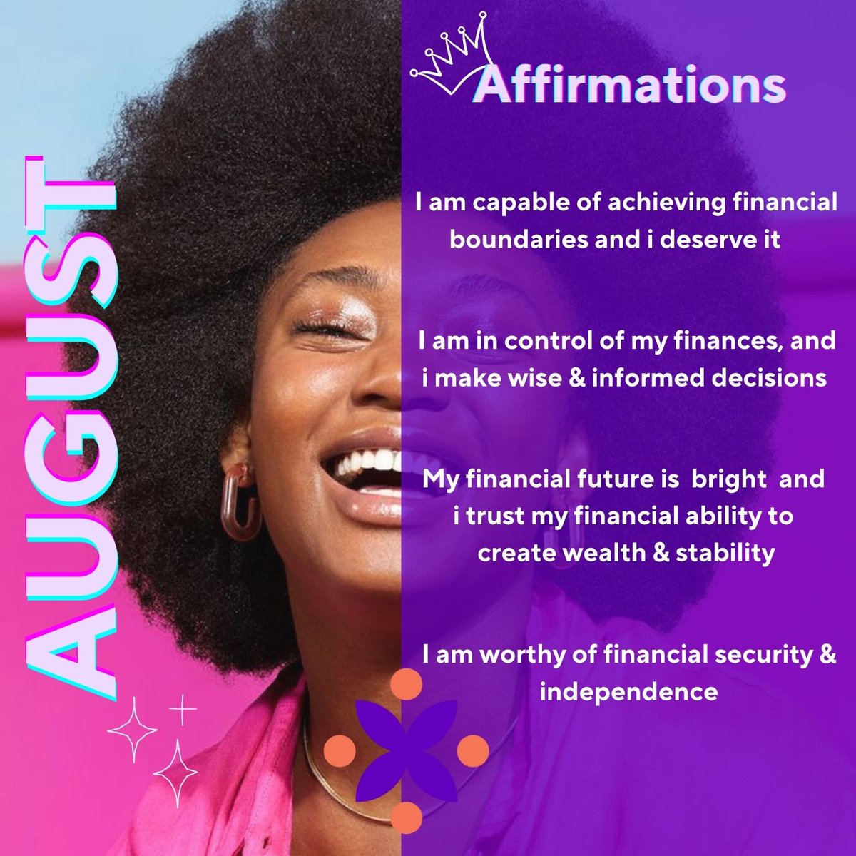 Cheers to the new month🍾🥂

Its the month of August ladies and its giving success and growth vibes 💐. 

which of these affirmations relates to you ladies?

#WomenEmpowerment  #HappyGirlfriends #Girlfriendday  #Bestmanager #WomensMonth