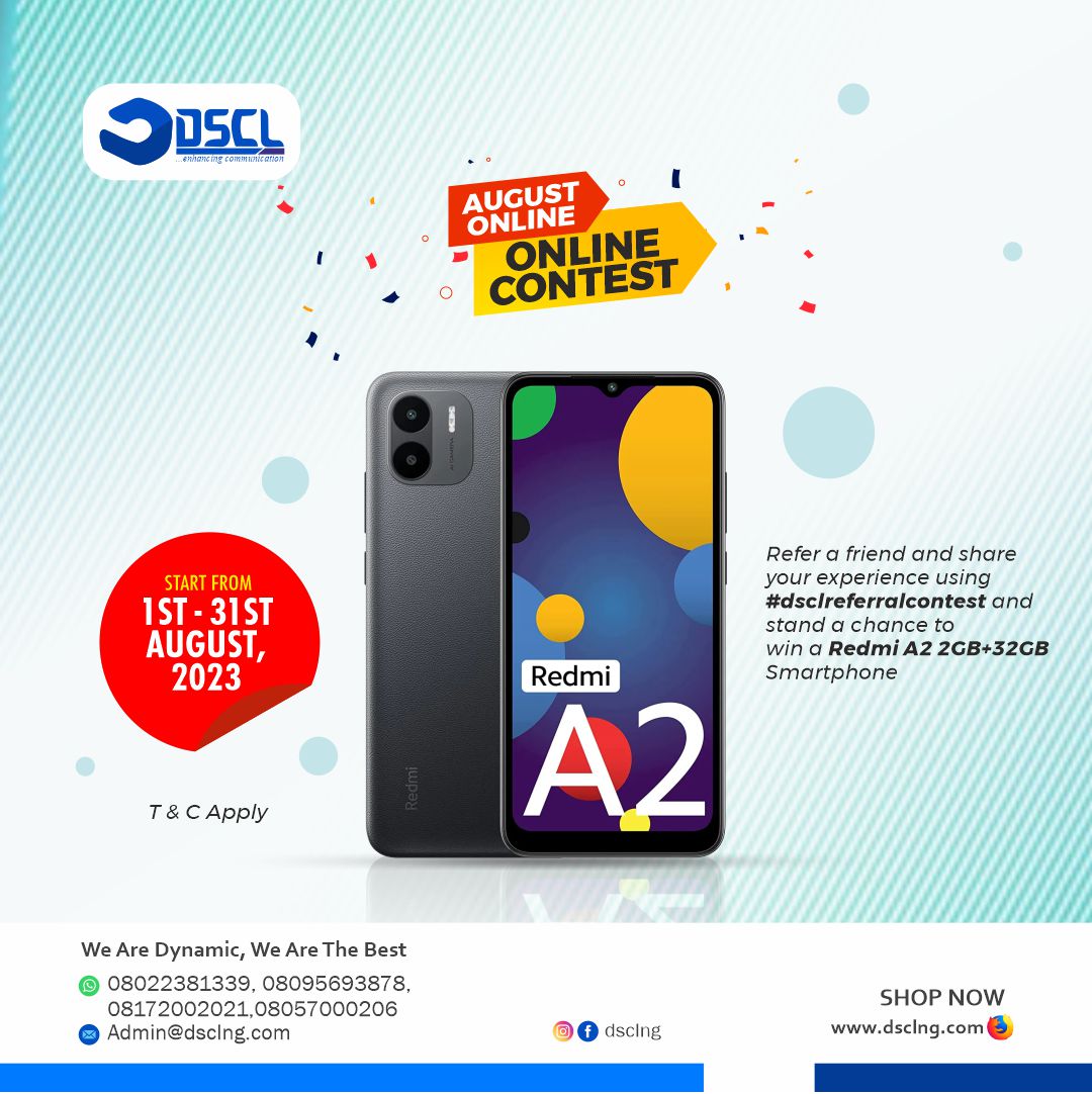 dsclng's tweet photo. We are giving away one Redmi A2 smartphone to one lucky customer this Aug in the #dsclreferralcontest. 

How to Win: 
Refer your friends to our twitter handle @dsclng and make them @ you under this tweet. We will pick our winner on the 31st of Aug. 

Lauren James #Scopedorime https://t.co/DXroe9xAbn