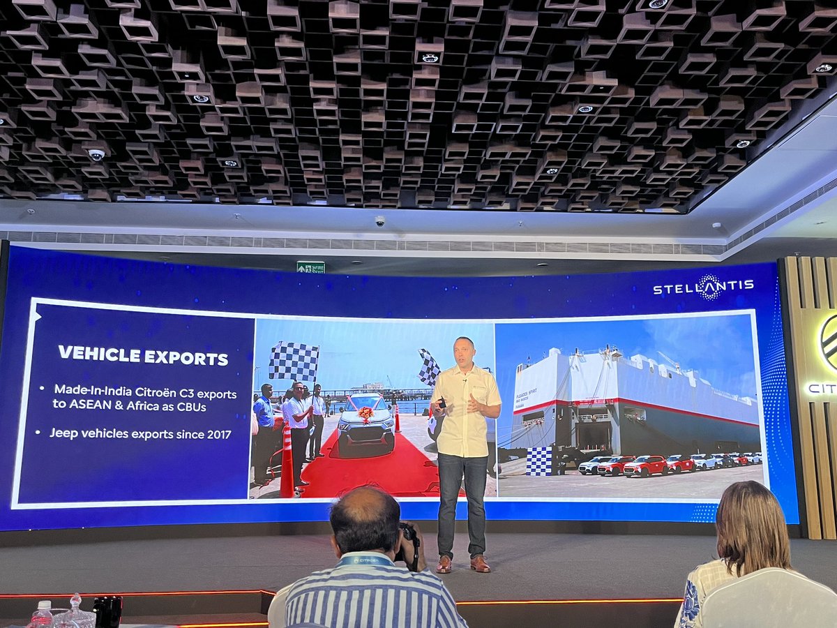 ftshubham_rao's tweet photo. Vehicle exports are very important for @Stellantis group. The brand has been exporting products like the Jeep Compass, Meridian, C3 and powertrains-parts plus components. The group’s Hosur plant is now regarded as a benchmark plant.
#Citrone https://t.co/Xp2XQOC5Zv