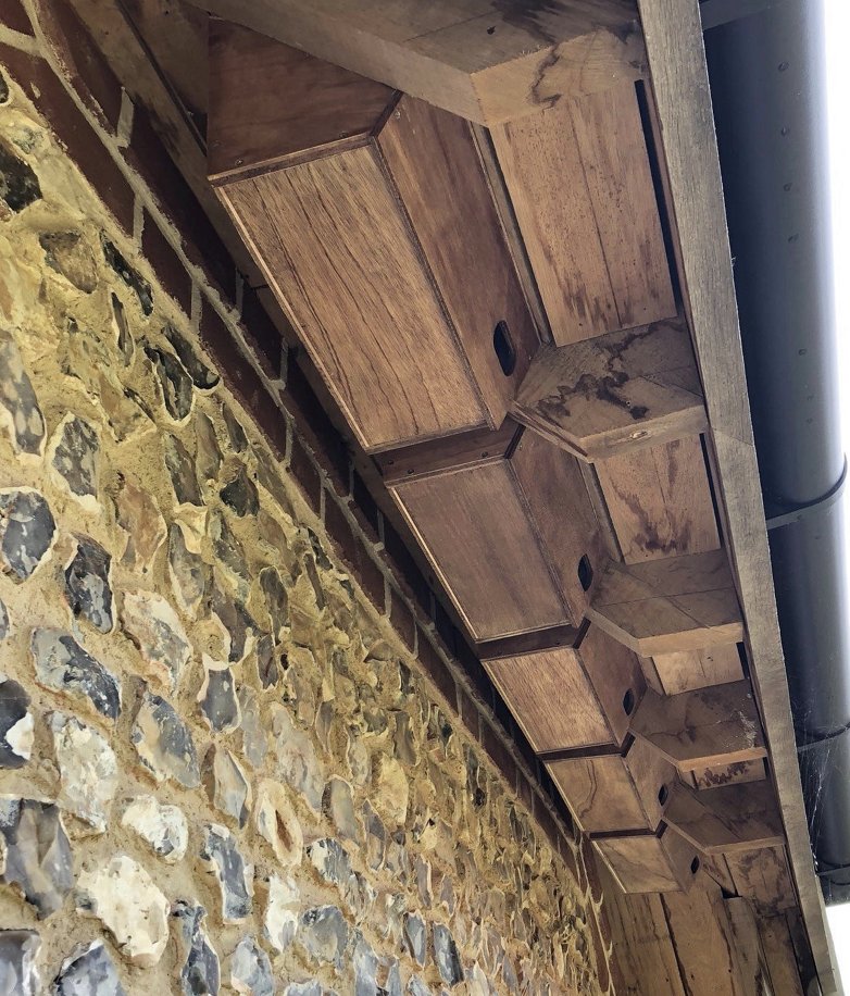 St Peters Church in Ropley was devastated by fire in 2014 We have worked with the local community to ensure #Swifts can nest in the rebuilt eaves of the church Find out more: hampshireswifts.co.uk/post/ropley-ch…