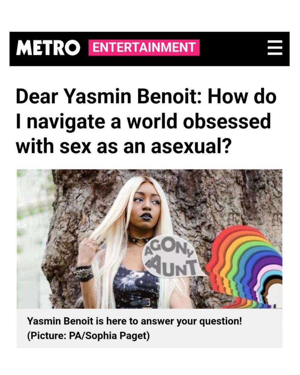 I stepped into the role of an agony aunt for @MetroUK and gave advice about how to navigate a sex-obsessed world as an asexual person! Check out my tips: metro.co.uk/2023/06/23/dea…