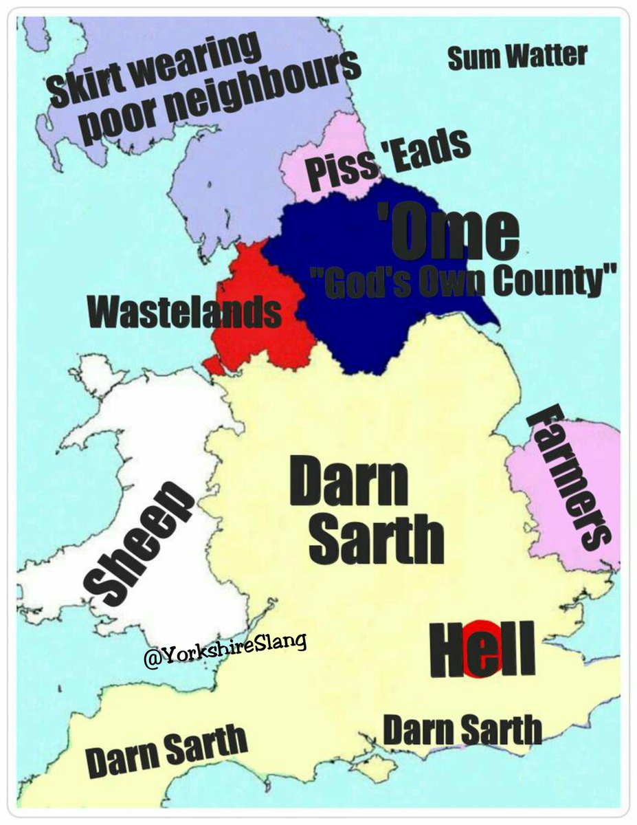 This Map is perfect for #YorkshireDay 🤣