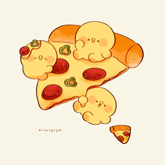 ピッピッ、ピザ  #きみピヨ