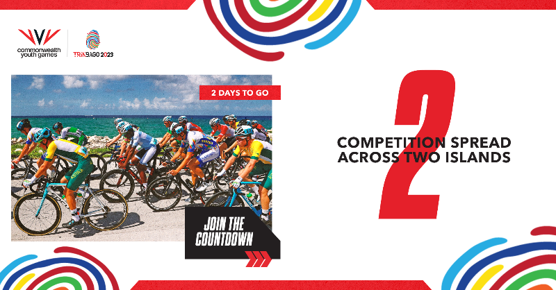 thecgf's tweet photo. 𝟐 𝐃𝐀𝐘𝐒 𝐓𝐎 𝐆𝐎 🤩

#Trinbago2023 is the first Commonwealth Youth Games taking place across two islands 🎉 

Find out more about the Games ⬇️