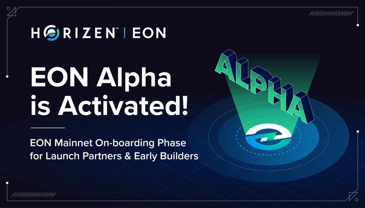 We’re excited to announce that the Alpha release of #HorizenEON, our EVM-compatible sidechain, is activated and live on ✨mainnet!✨

Here's everything you need to know for EON Alpha on mainnet! 👇