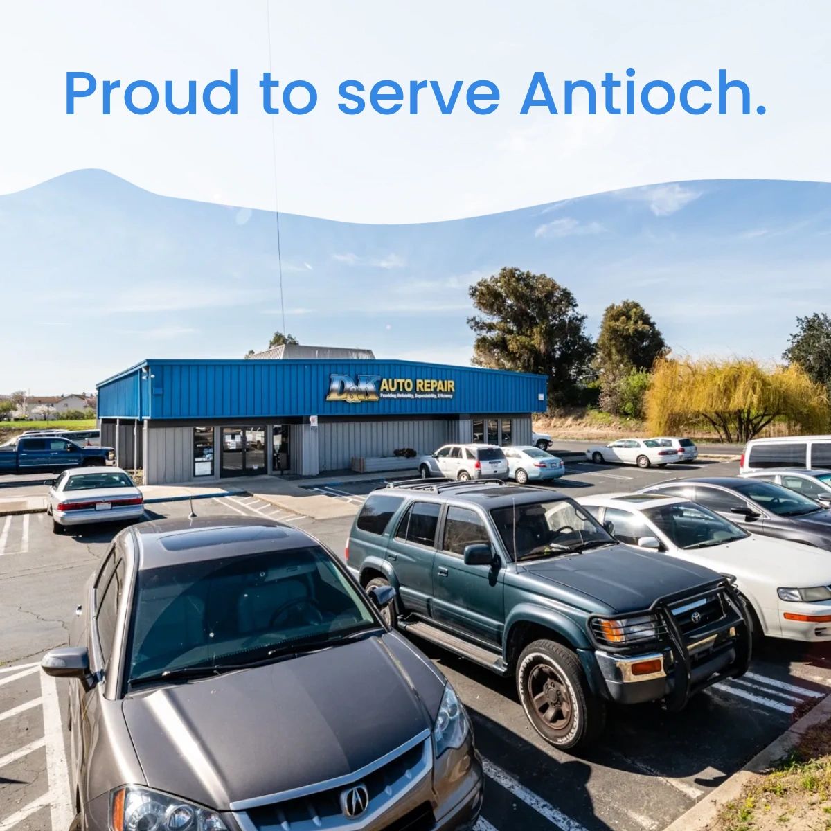 DandKAutoRepair's tweet photo. 📍 Our shop is located in the heart of Antioch, and we couldn’t love serving our local community more! Come by for diagnostics or any other services your vehicle needs. #CarRepair #CarCare #AutoCare #EngineRepair #AutoRepair #DAndKAutomotiveRepair #CaliforniaCars https://t.co/8d5FP3ftzl
