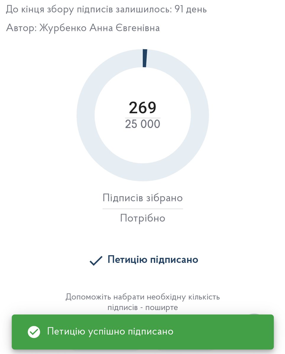 ‼️‼️ЗРОБІТЬ МАКСИМАЛЬНИЙ РЕТВІТ‼️‼️

Так хотілося, аби ця петиція набрала потрібну кількість підписів. У мене є надія, що ми зможемо це зробити