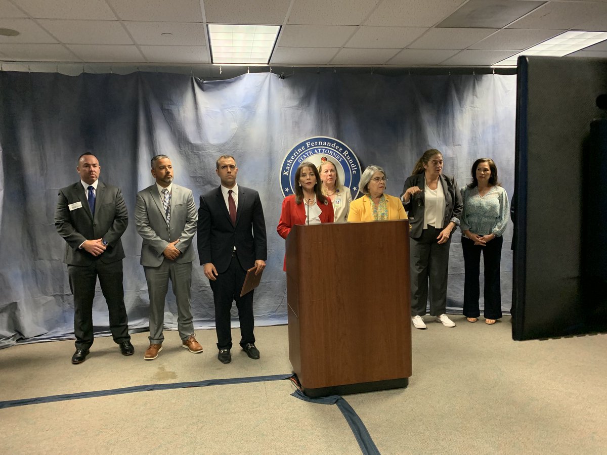 HAPPENING NOW: Press Conference in my office with @MayorDaniella @MiamiDadePD @MiamiDadeCourts Clerk of Court to detail the criminal felony charges against Nerelis Leiva & Rita Benet, who are involved the exploitation of a vulnerable, elder @MiamiDadeCounty resident.