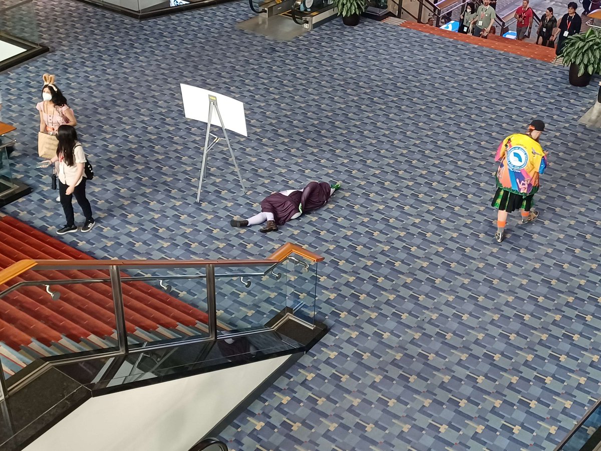 Kraynin's tweet photo. Mysterion found dead in DC #Otakon2023 https://t.co/NTSMuT79ey