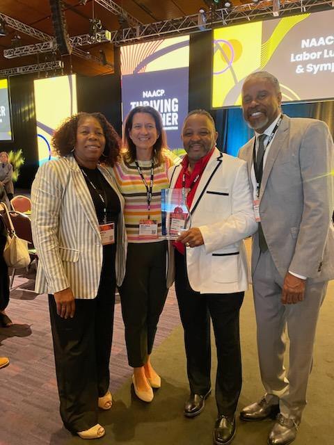 In Boston today with members of our #NYSUTfamily. Educators and unions are standing together with the <a href="/NAACP/">NAACP</a> to make sure the arc of history bends toward justice <a href="/NYSNAACP/">NYS NAACP</a> <a href="/NYSUTStreasurer/">Philippe Abraham</a> <a href="/kblackalford/">Karen Alford</a> #AnthonyHarmon <a href="/nysut/">NYSUT</a> <a href="/AFTunion/">AFT</a> <a href="/rweingarten/">Randi Weingarten 🇺🇸❌👑💪🏿👩‍🎓🟣🇺🇦</a> <a href="/UFT/">UFT</a> <a href="/NEAToday/">NEA</a> <a href="/BeckyPringle/">Becky Pringle</a>