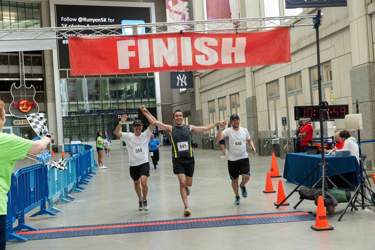 runyon5k's tweet photo. A huge THANK YOU to everyone who participated in the #Runyon5K at #YankeeStadiumon Saturday! The heat and humidity didn’t stop us from knocking cancer out of the park! Please continue to share your photos and videos using the @Runyon5K tag. https://t.co/1MDfrdwA9y
