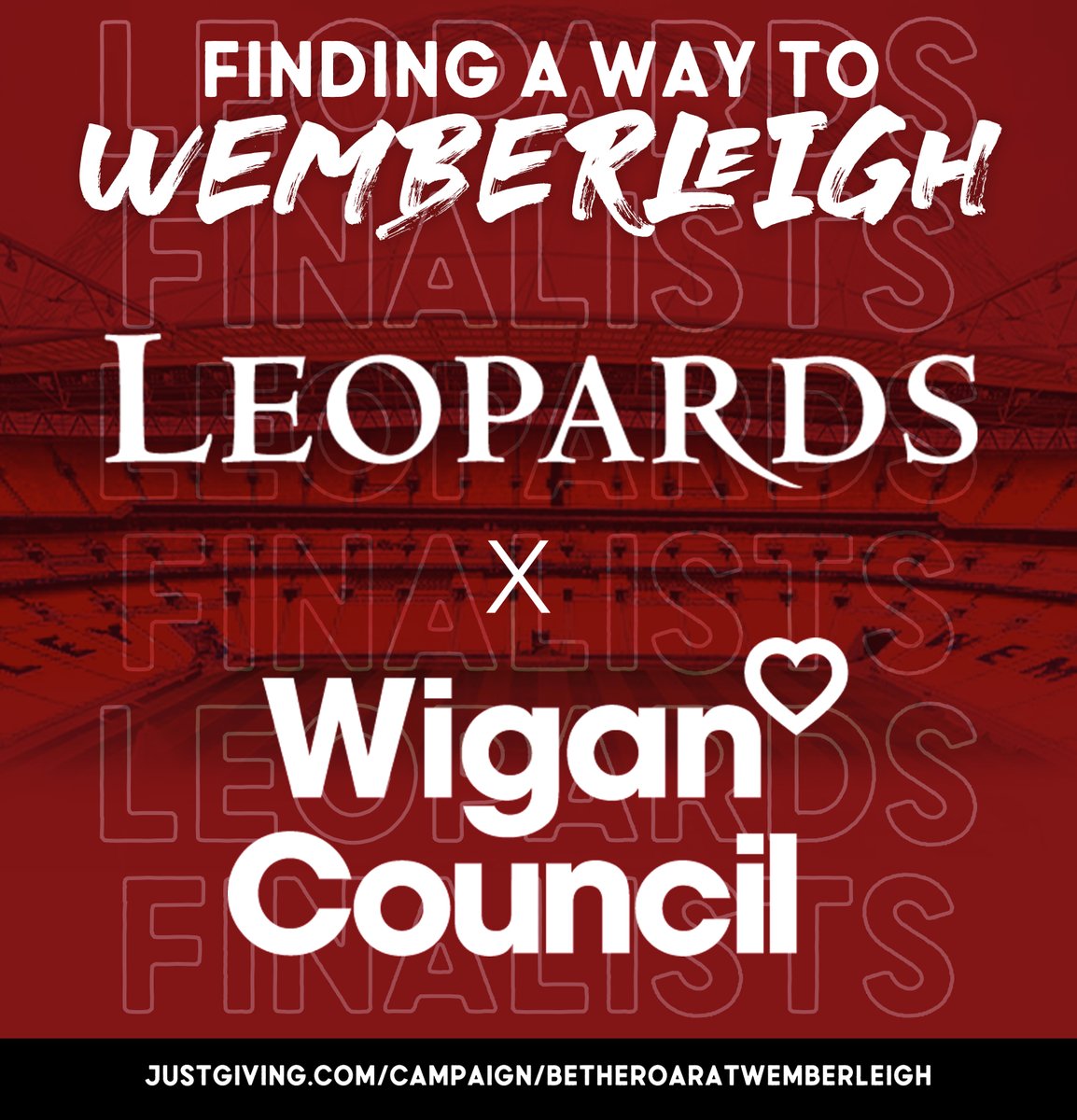 Leopards and <a href="/WiganCouncil/">Wigan Council</a> have joined forces to help support disadvantaged families in the Borough.

We are offering an opportunity for young carers and  less fortunate individuals in our Borough to join us at the Challenge Cup Final.

Find out more justgiving.com/campaign/bethe…