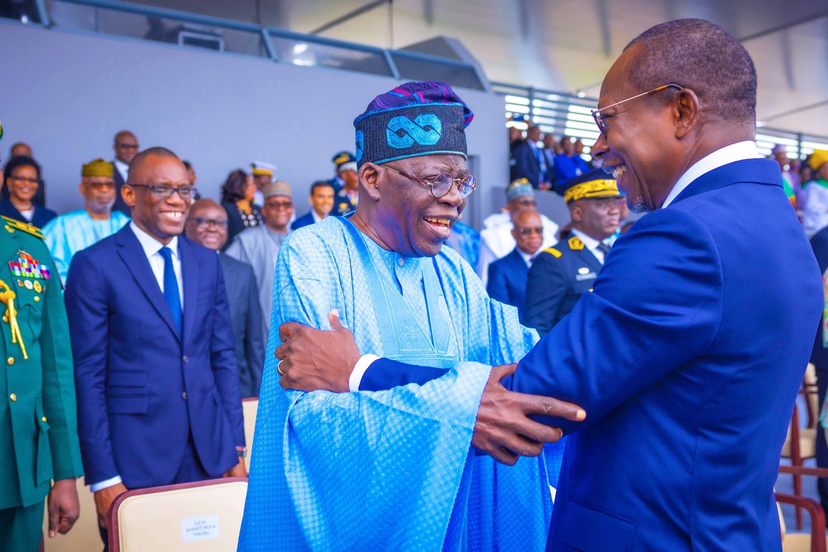officialABAT's tweet photo. Honored to participate in Benin's 63rd Independence Day celebrations alongside President Patrice Talon. 

Our dialogue underscored the enduring bond that has existed for centuries between both nations and our shared aspiration for prosperity, progress, and unity. 

Here's to good governance and a future of strength and solidarity in the region.