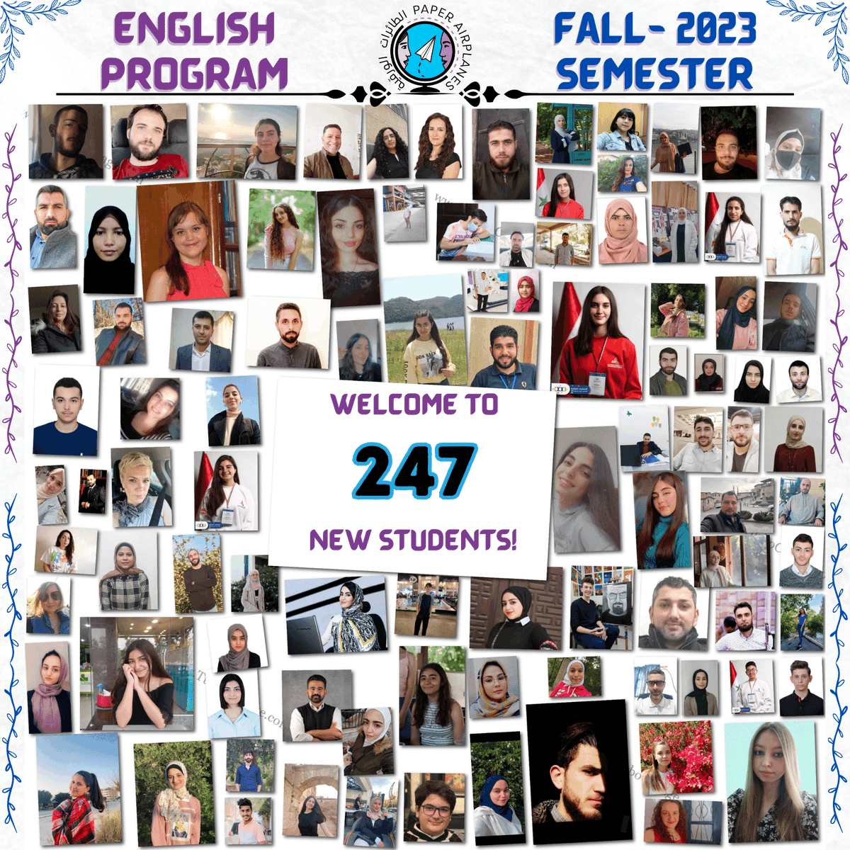 Paper_Airplane8's tweet photo. Welcome 247 New Stars to Paper Airplanes' English Language - Fall Semester! 🌍

We're thrilled to have you onboard! 📚

#PaperAirplanes #Education #EnglishLanguage #FallSemester #NewStudents #Welcome #Inspiration https://t.co/ujvpXIPAVl