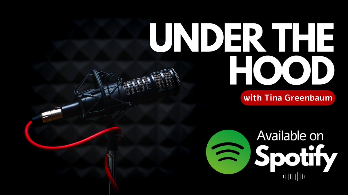 MasteryPressure's tweet photo. "Under The Hood with Tina Greenbaum" is now streaming on Spotify! Get ready for some captivating conversations, thought-provoking insights, and a whole lot of inspiration.

Click on the link below and dive right in.
https://t.co/sWIje7jHKj https://t.co/ATiQV31KLW