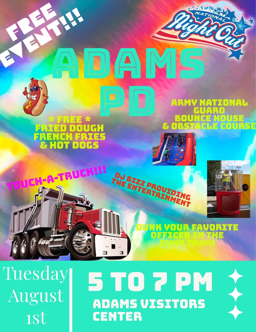 MAEnviroPolice's tweet photo. National Night Out is an annual community-building campaign that promotes police-community partnerships &amp; neighborhood camaraderie to make our neighborhoods safer, more caring places to live. Come out tonight &amp; see us at various National Night Out events across the Commonwealth. https://t.co/uOUOf60NMk