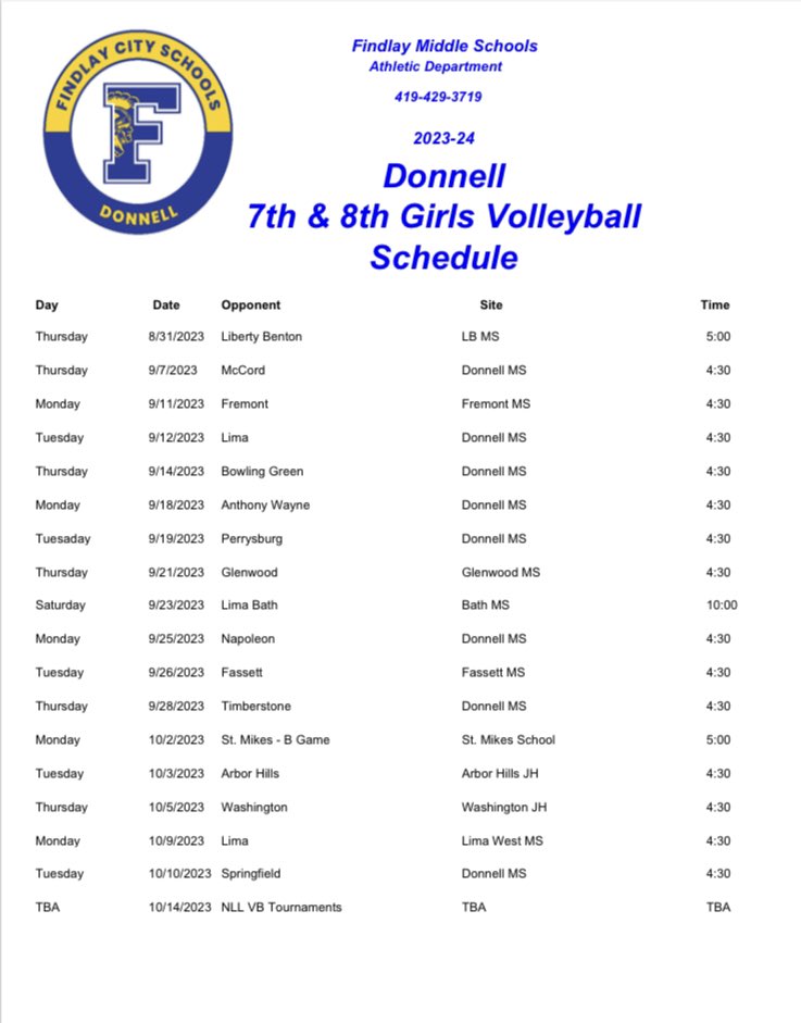 DonnellMiddle's tweet image. The Fall Sports Season is right around the corner!!!  Come checkout our 7th &amp;amp; 8th grade Teams this season! We are so excited to get started!
#TrojanTrue #DonnellProud @FCSTrojans @FHSAthletic @FootballFindlay 
🏈 🏐🏃🏼‍♀️🏃🏾