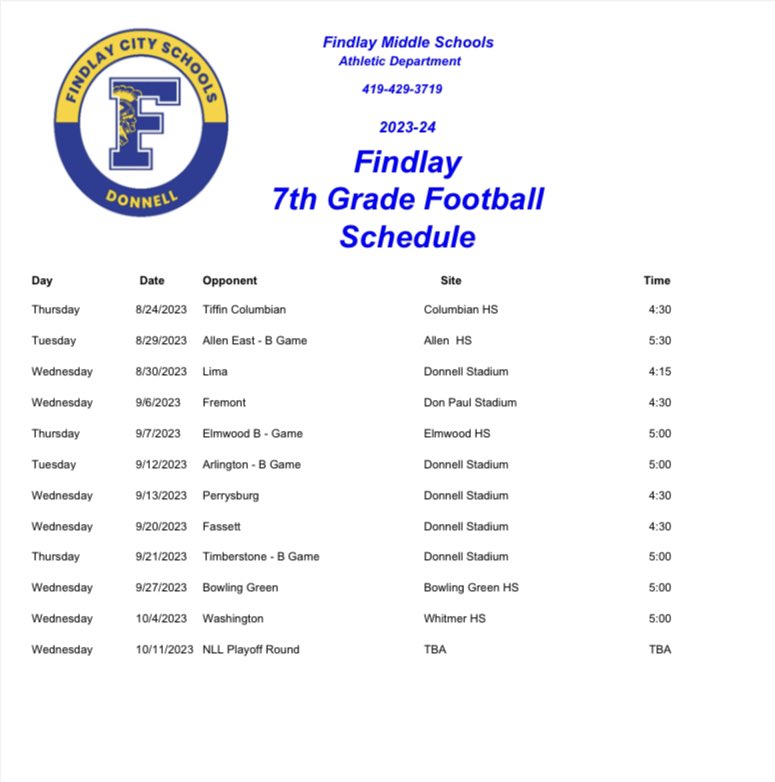 DonnellMiddle's tweet image. The Fall Sports Season is right around the corner!!!  Come checkout our 7th &amp;amp; 8th grade Teams this season! We are so excited to get started!
#TrojanTrue #DonnellProud @FCSTrojans @FHSAthletic @FootballFindlay 
🏈 🏐🏃🏼‍♀️🏃🏾