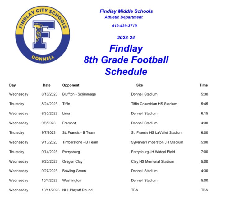 DonnellMiddle's tweet image. The Fall Sports Season is right around the corner!!!  Come checkout our 7th &amp;amp; 8th grade Teams this season! We are so excited to get started!
#TrojanTrue #DonnellProud @FCSTrojans @FHSAthletic @FootballFindlay 
🏈 🏐🏃🏼‍♀️🏃🏾