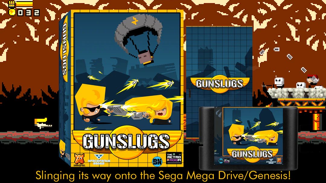 JoachimHesse's tweet photo. Wo wir gerade schon dabei sind: #Gunslugs gibt es auch bald physisch für #MegaDrive. Für die ersten 100 Vorbesteller sogar als besondere "First Edition" mit Wendecover - https://t.co/D4ziPJLZff https://t.co/veNYhTL8mv