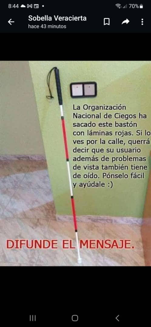 cjaimesb's tweet photo. Vamos a compartir, por favor. Así ayudamos a los sordociegos: https://t.co/eZ9SYosCJc
