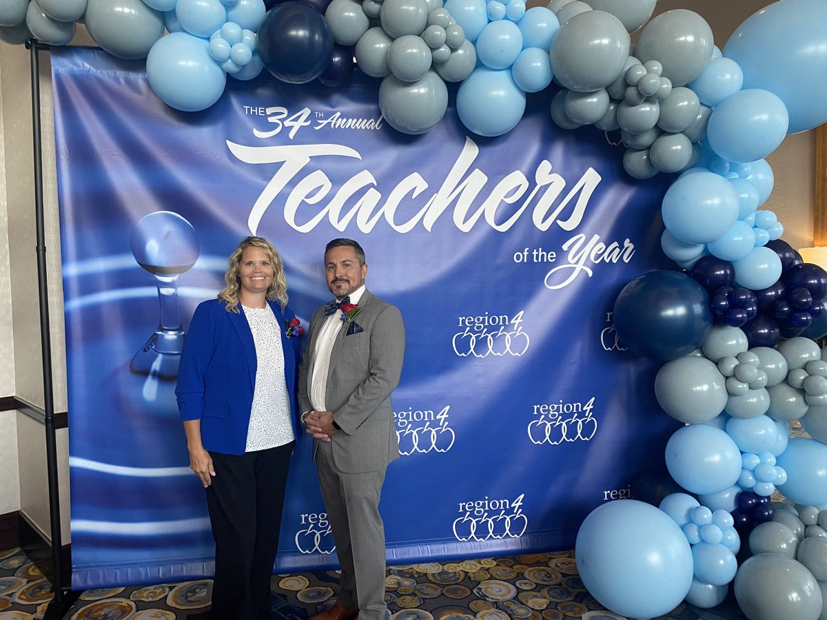 DickinsonISD's tweet photo. Congrats to our 22-23 DISD teachers of the year Delores Hopper from San Leon Elementary and Justin Faith from Kranz JH ! Both were named finalists for the Region 4 Teacher of the Year and were recognized at the Teacher of the Year Luncheon. Way to go! https://t.co/p4tOD7vuEG