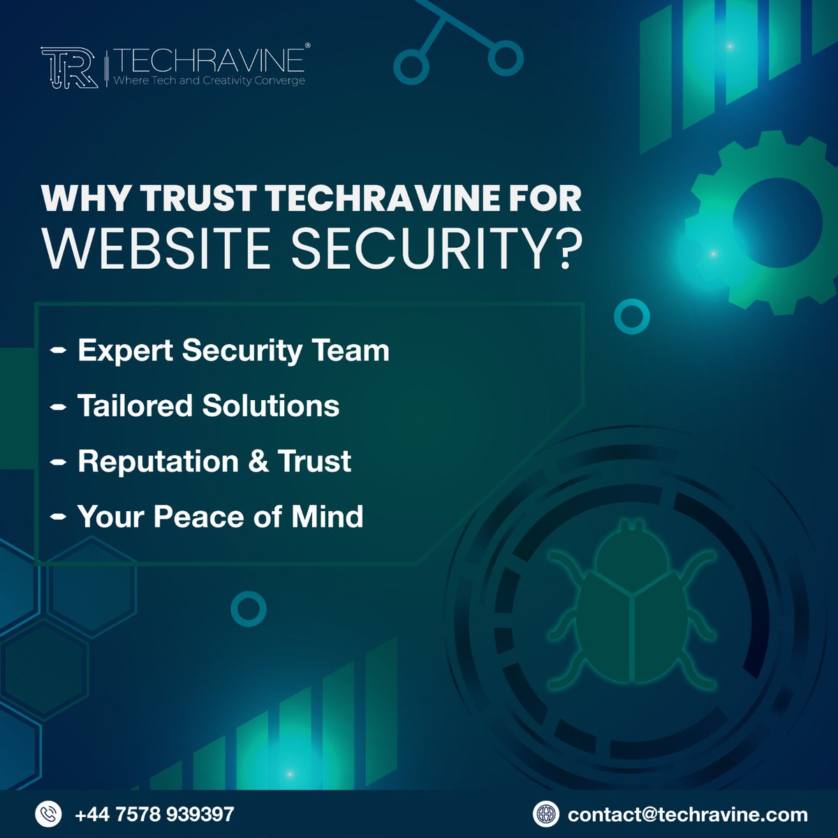 techravineltd's tweet photo. 🔒 Safeguarding Your Website with Top-Notch Security Measures! 🚀

🌟 Why Trust #Techravine for Website Security?
Expert Security Team
Tailored Solutions
Reputation &amp; Trust
Your Peace of Mind

#Andre #Ajax #Lizzo #itsaugust #LaurenJames #Borges https://t.co/SZrMuPxGHl