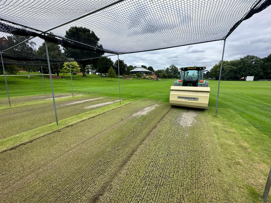 LarchLtd's tweet photo. 1st cricket renos of the season @trentgrounds1 not quite so dusty as last year 🌧 https://t.co/nLLy4fe3iE